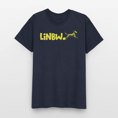 LiNBW. Crew T-Shirt Yellow Edition Life is not just black and white - Navy