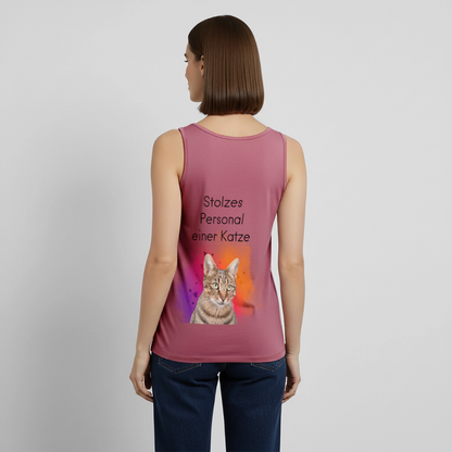 Pedro´s Tank Top Premium Stolzes Personal einer Katze CAT MOM Black Edition - Mauve