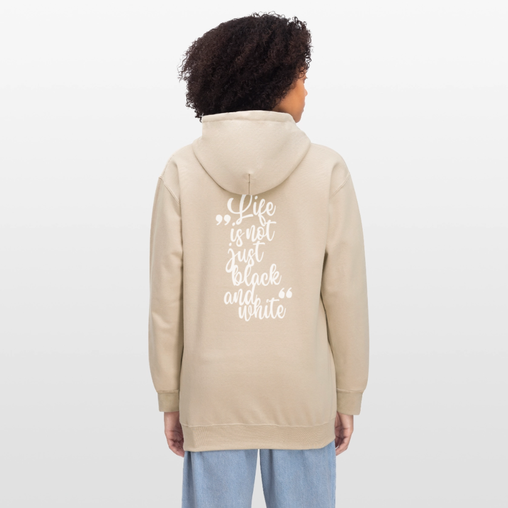LiNBW. Crew Hoodie White Edition Life is not just black and white - Sand