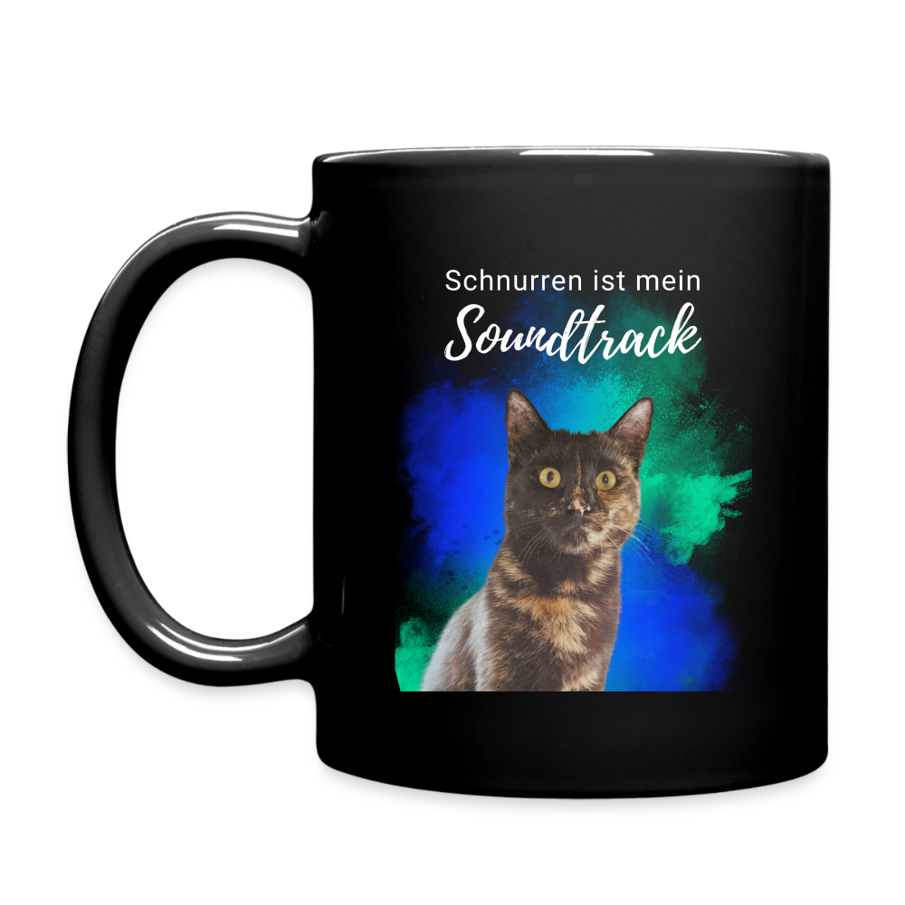 Nala´s Keramiktasse Schnurren ist mein Soundtrack Black Edition - Schwarz