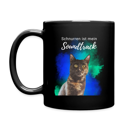Nala´s Keramiktasse Schnurren ist mein Soundtrack Black Edition - Schwarz