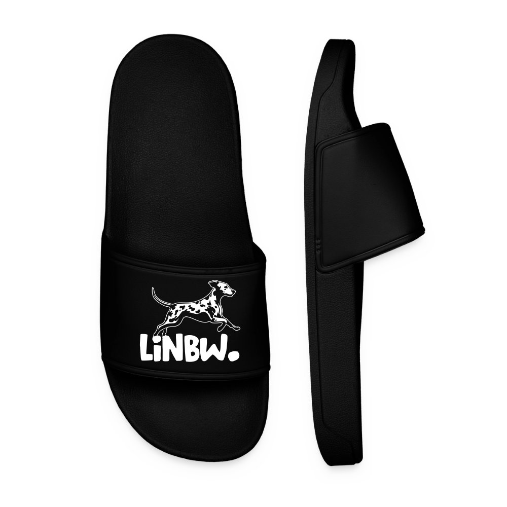 LiNBW. Badelatschen für Männer White Edition - Schwarz
