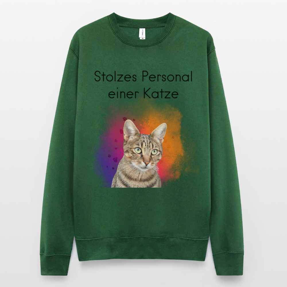 Pedro's Classic Pullover Stolzes Personal einer Katze Black Edition - Grün