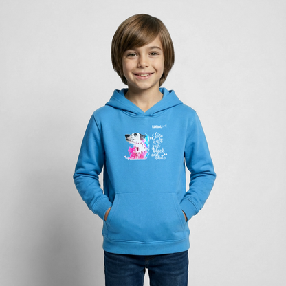 Boa's Hoodie Splash Life is not just black and white Edition White - Meeresblau