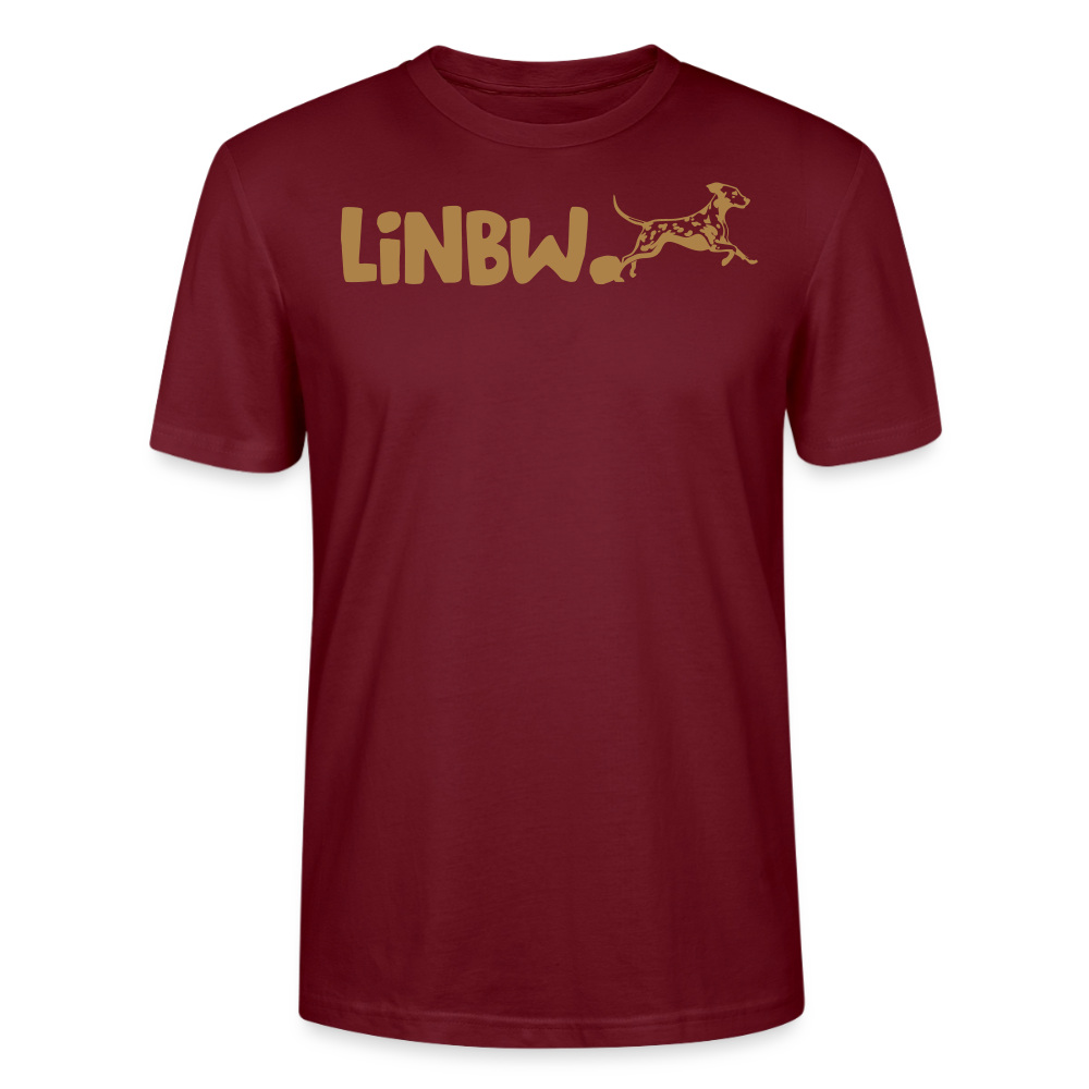 LiNBW. Unisex T-Shirt Premium Crew Brown Edition Life is not just black and white - Burgunderrot