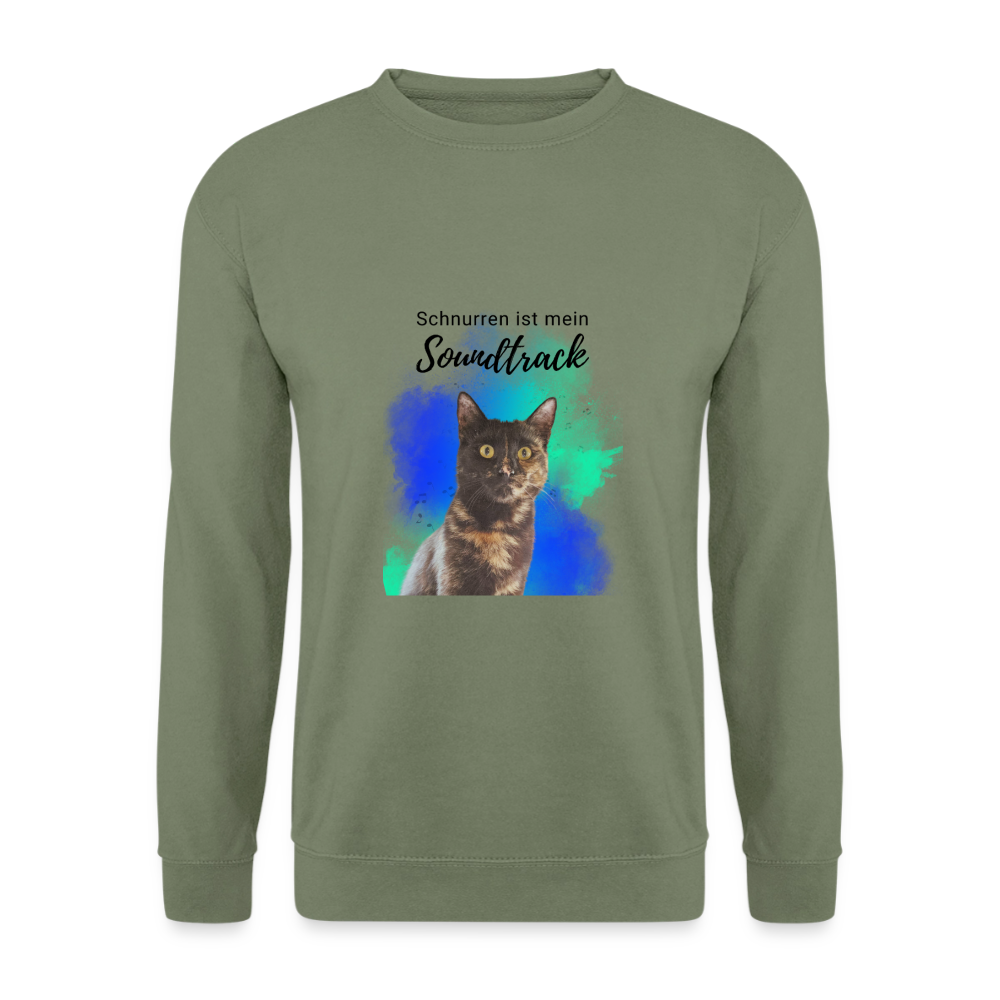Nala's Classic Pullover Schnurren ist mein Soundtrack Black Edition - Armeegrün