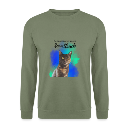 Nala's Classic Pullover Schnurren ist mein Soundtrack Black Edition - Armeegrün