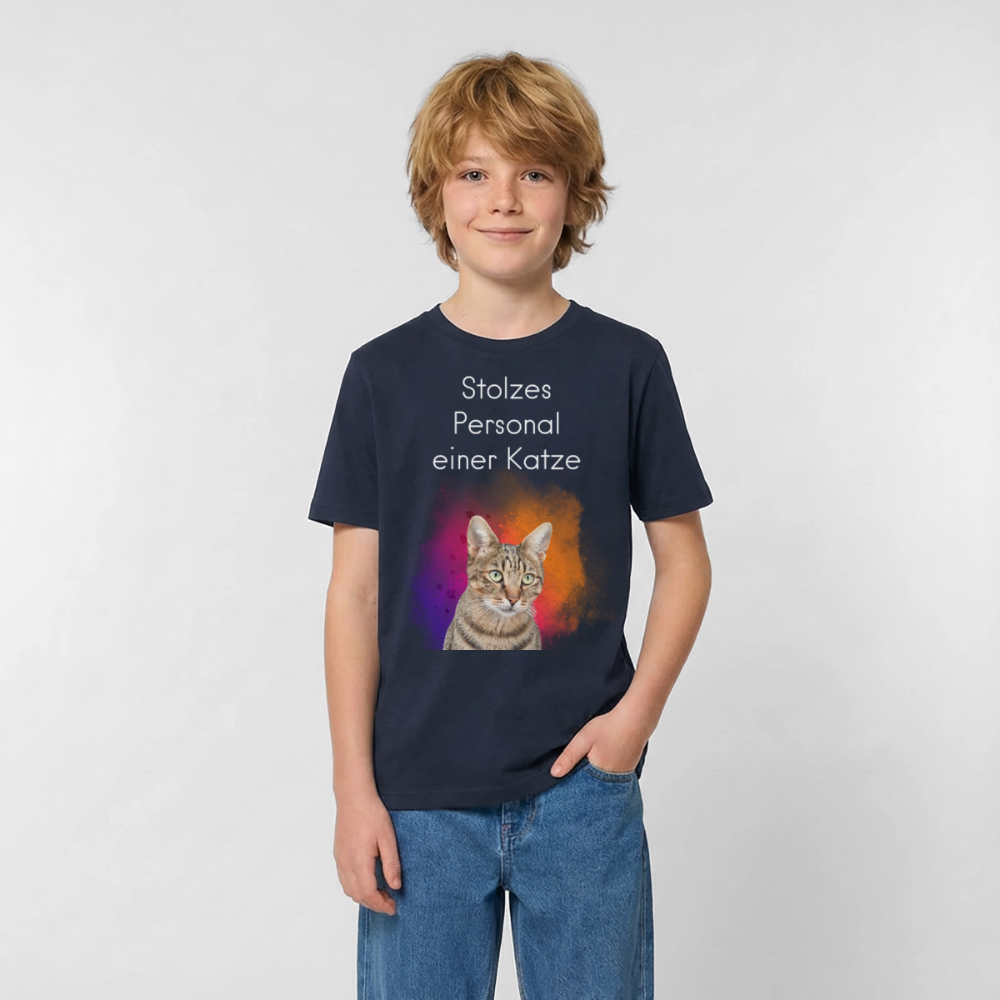 Pedro's T-Shirt Stolzes Personal einer Katze White Edition - LiNBW.