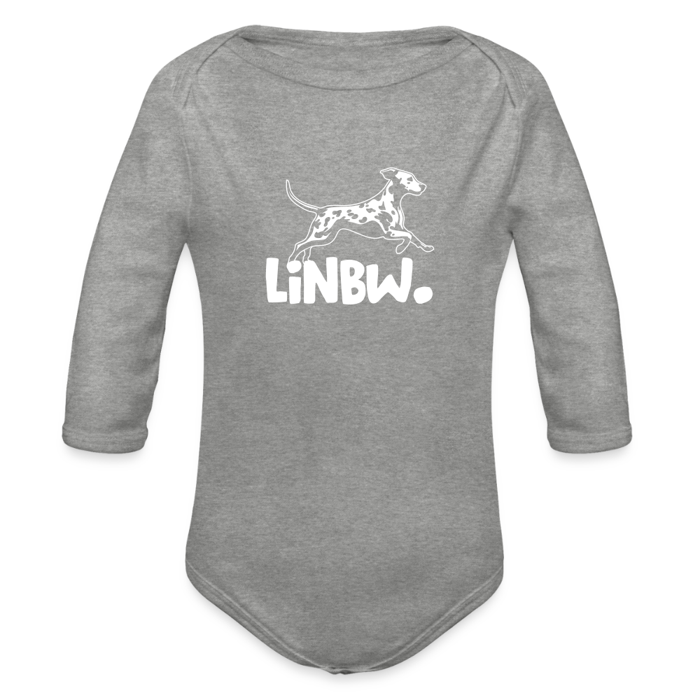 LiNBW. Langarm-Body White Edition - Grau meliert