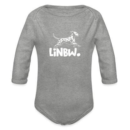 LiNBW. Langarm-Body White Edition - Grau meliert