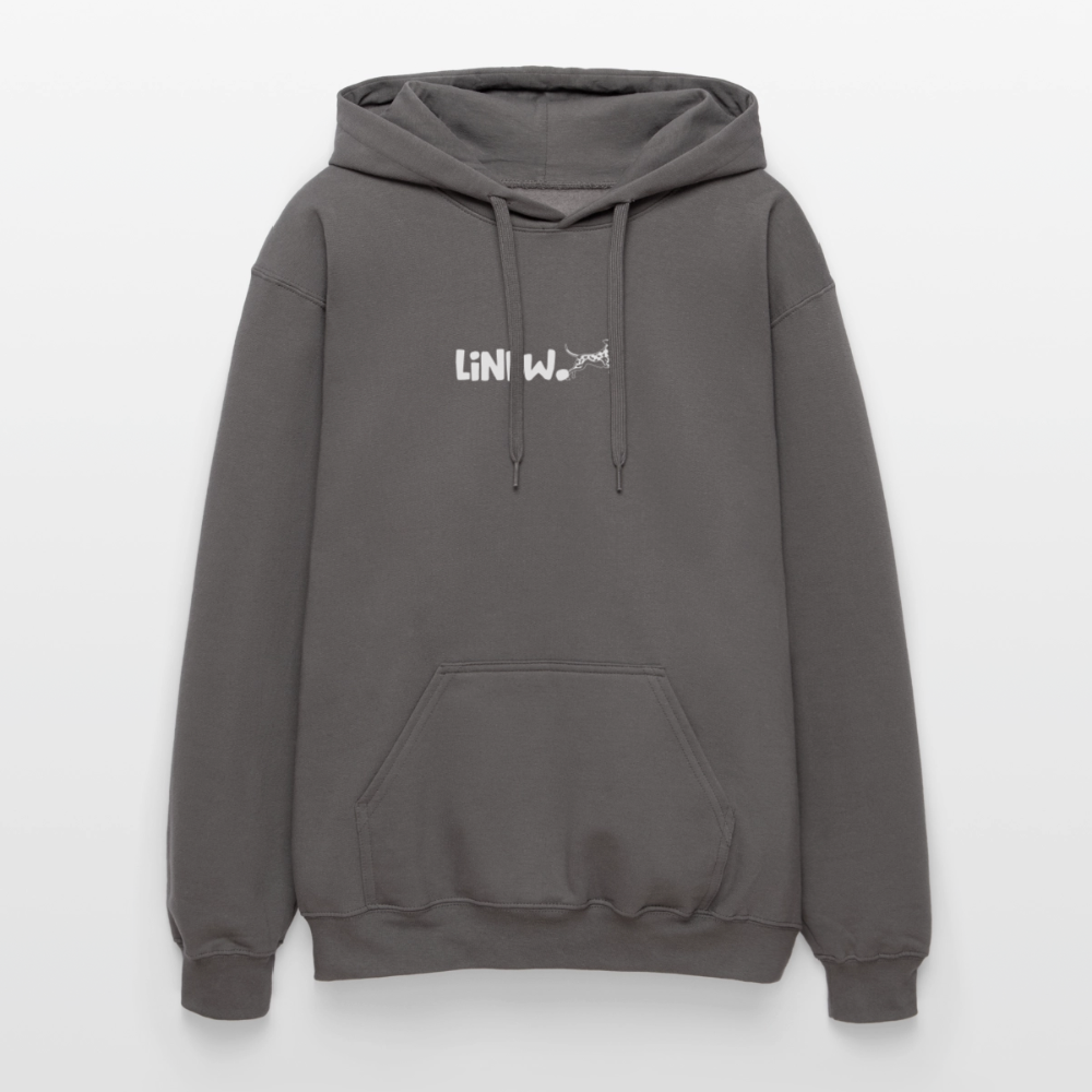 LiNBW. Crew Hoodie White Edition Life is not just black and white - Dunkelgrau
