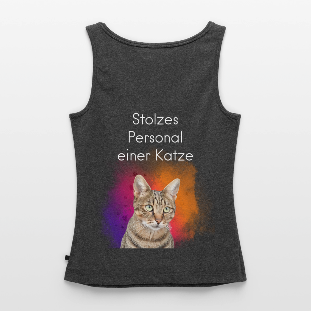 Pedro´s Tank Top Premium Stolzes Personal einer Katze CAT MOM Black Edition - Anthrazit meliert