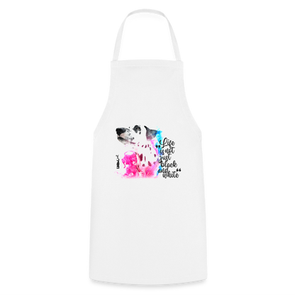 Boa´s Kochschürze Splash Life is not just black and white Edition Black - Weiß