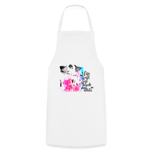 Boa´s Kochschürze Splash Life is not just black and white Edition Black - Weiß