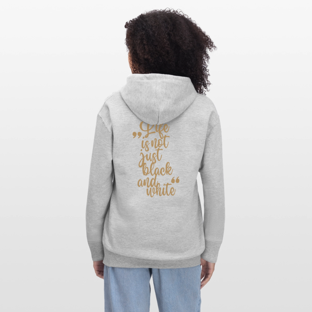 LiNBW. Crew Hoodie Brown Edition Life is not just black and white - Hellgrau meliert