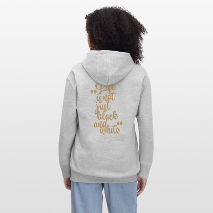 LiNBW. Crew Hoodie Brown Edition Life is not just black and white - Hellgrau meliert