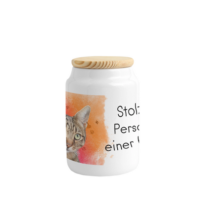 Pedro´s Keksdose Stolzes Personal einer Katze - Weiß