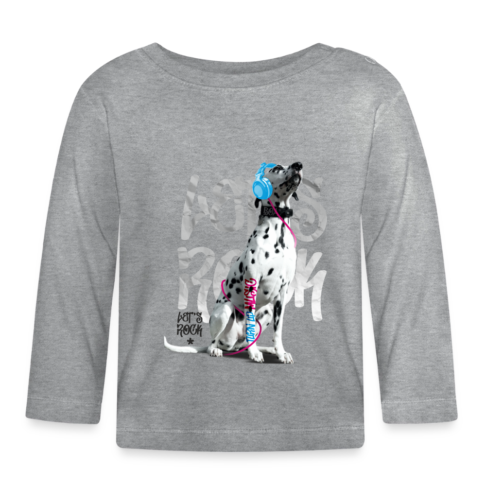 Boa´s Langarmshirt Let´s Rock - Grau meliert
