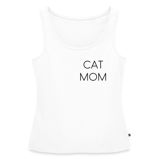 Pedro´s Tank Top Premium Stolzes Personal einer Katze CAT MOM Black Edition - Weiß