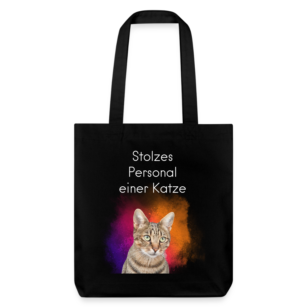 Pedro´s Stoffbeutel Stolzes Personal einer Katze White Edition - Schwarz