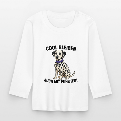 Davina´s Langarmshirt Cool bleiben auch mit Punkten - Weiß