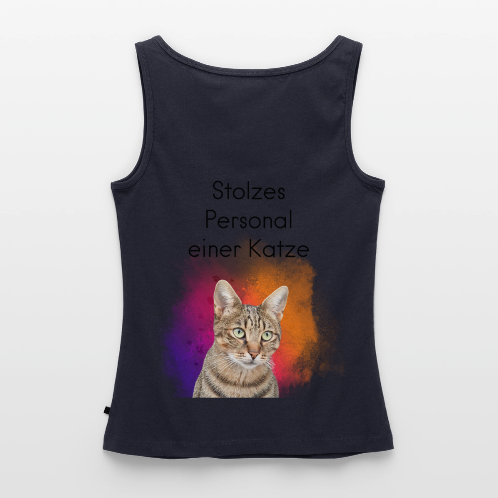 Pedro´s Tank Top Premium Stolzes Personal einer Katze CAT MOM Black Edition - Navy