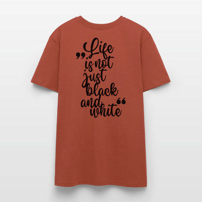 LiNBW. Unisex T-Shirt Premium Crew Black Edition Life is not just black and white - LiNBW.