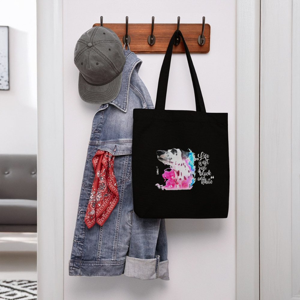Boa´s Stoffbeutel Splash Edition White Life is not just black and white - Schwarz