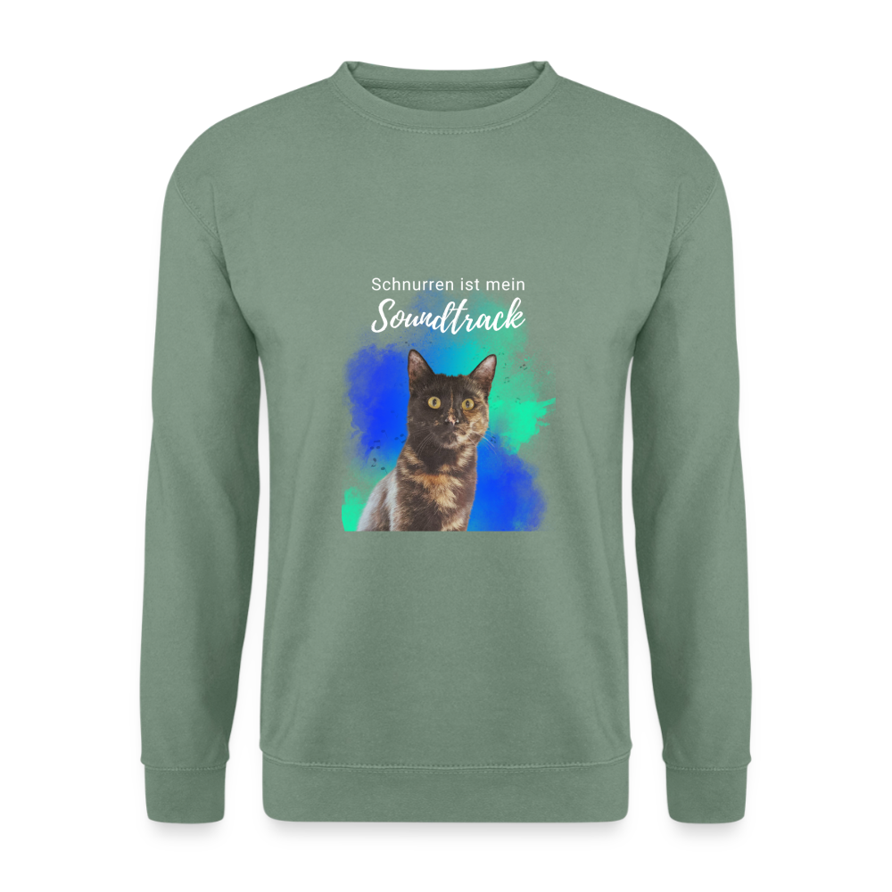 Nala's Classic Pullover Schnurren ist mein Soundtrack White Edition - Graugrün