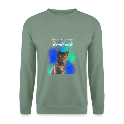 Nala's Classic Pullover Schnurren ist mein Soundtrack White Edition - Graugrün