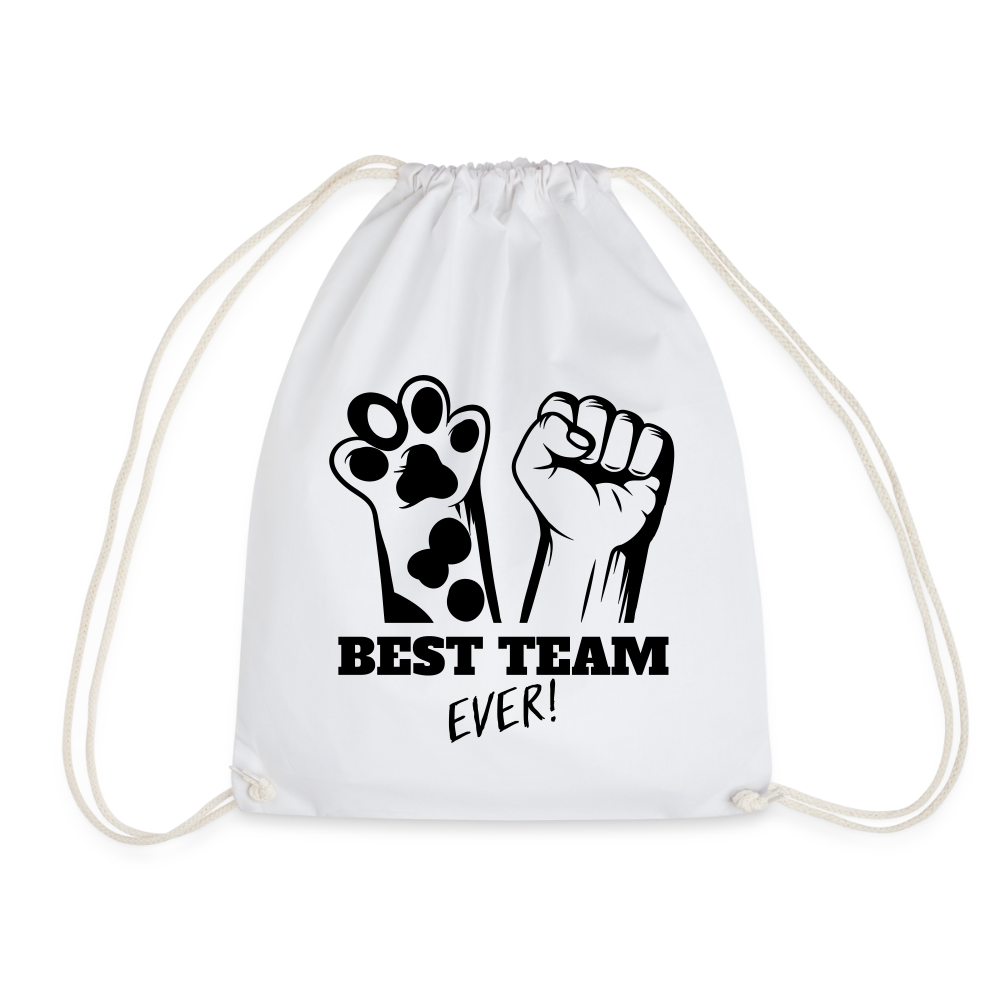Best Team Ever Turnbeutel Black Edition - Weiß