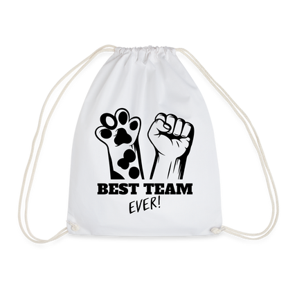 Best Team Ever Turnbeutel Black Edition - Weiß