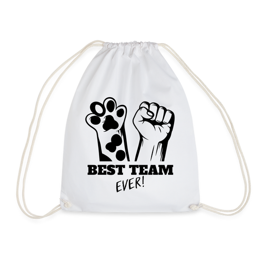 Best Team Ever Turnbeutel Black Edition - Weiß