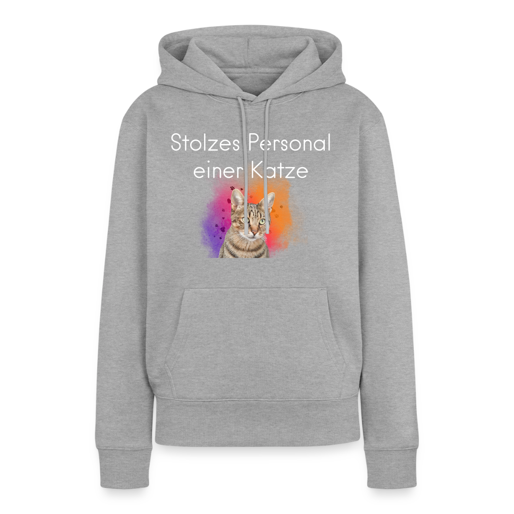 Pedro's Hoodie Stolzes Personal einer Katze White Edition - Grau meliert