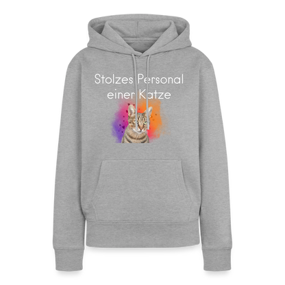 Pedro's Hoodie Stolzes Personal einer Katze White Edition - Grau meliert