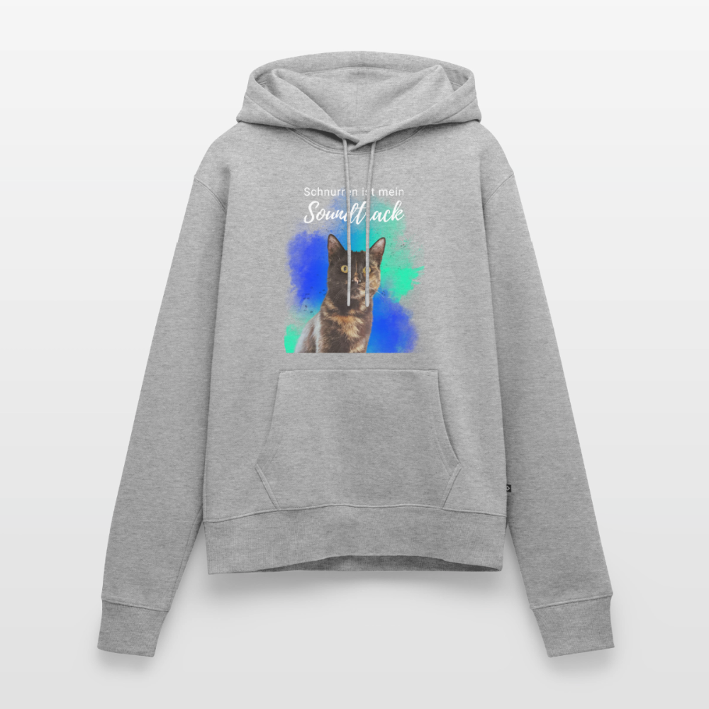 Nala's Hoodie Schnurren ist mein Soundtrack White Edition - Grau meliert