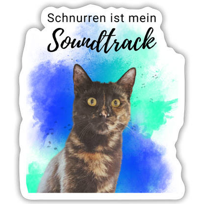 Nala´s Sticker Schnurren ist mein Soundtrack Black Edition - LiNBW.