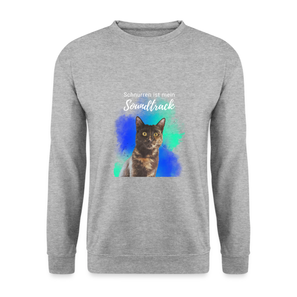 Nala's Classic Pullover Schnurren ist mein Soundtrack White Edition - Weißgrau meliert