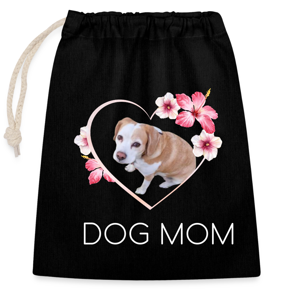 Luna´s Baumwollbeutel DOG MOM - Schwarz
