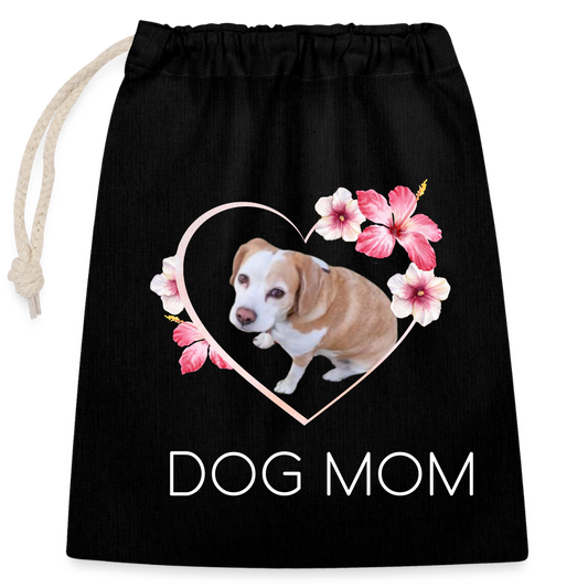 Luna´s Baumwollbeutel DOG MOM - Schwarz
