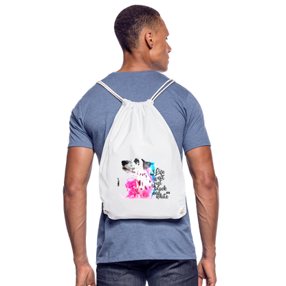 Boa´s Turnbeutel Splash Life is not just black and white Edition Black - Weiß