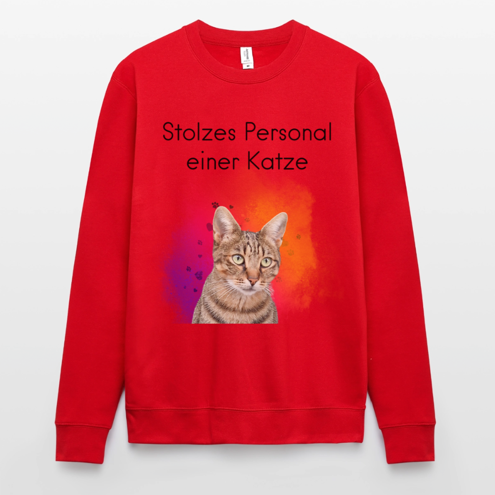 Pedro's Classic Pullover Stolzes Personal einer Katze Black Edition - Rot