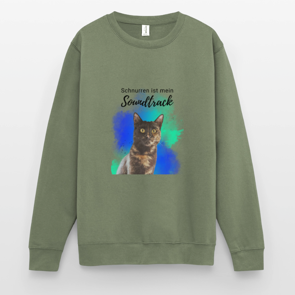 Nala's Classic Pullover Schnurren ist mein Soundtrack Black Edition - Armeegrün