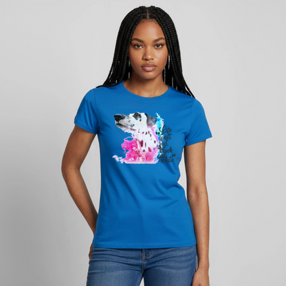 Boa's T-Shirt Splash Black Edition Life is not just black and white - Royalblau