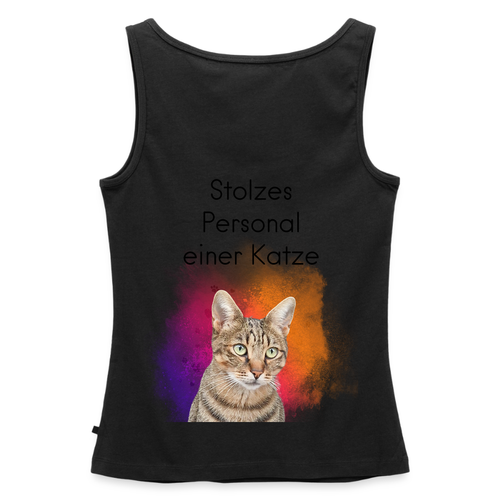 Pedro´s Tank Top Premium Stolzes Personal einer Katze CAT MOM Black Edition - Schwarz