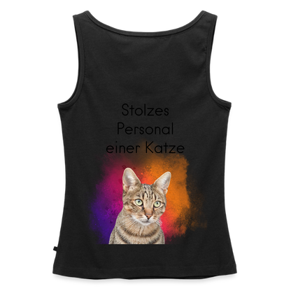 Pedro´s Tank Top Premium Stolzes Personal einer Katze CAT MOM Black Edition - Schwarz