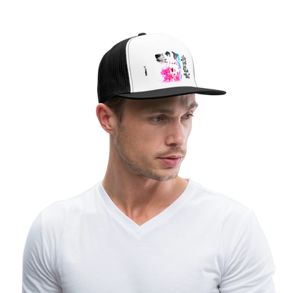 Boa´s Trucker Cap Splash Life is not just black and white Edition Black - Weiß/Schwarz