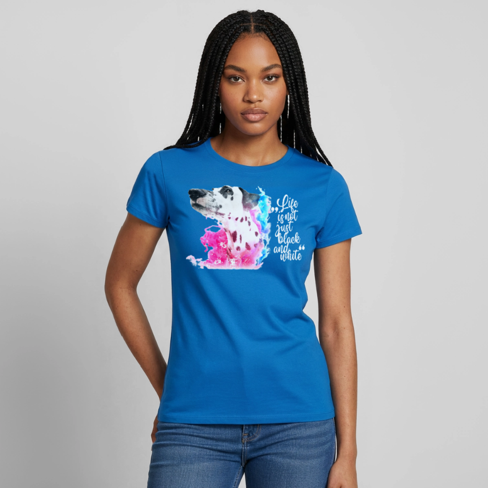 Boa's T-Shirt Splash White Edition Life is not just black and white - Royalblau