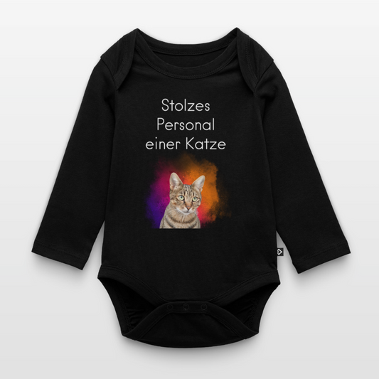 Pedro´s Langarm-Body Stolzes Personal einer Katze White Edition - LiNBW.