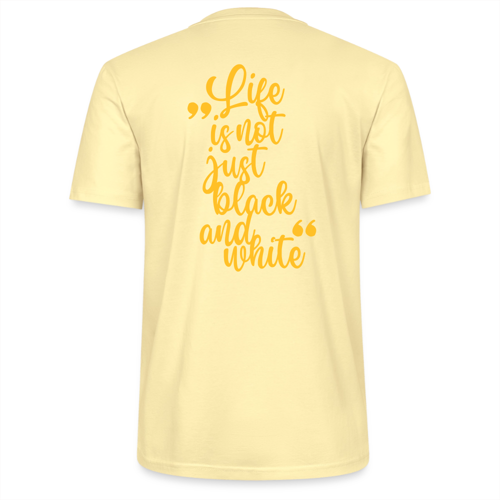 LiNBW. Unisex T-Shirt Premium Crew Yellow Edition Life is not just black and white - LiNBW.